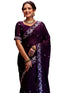Vasthrlay Sequins Embroidery Turmeric Saree