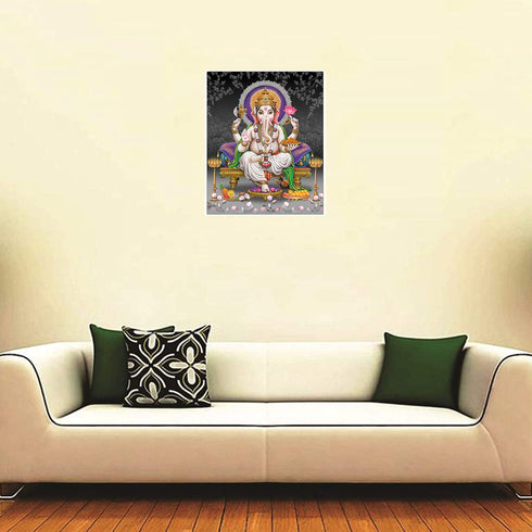 Lord Ganesh Poster 300 GSM Thick Paper| Laminated| Multicolour