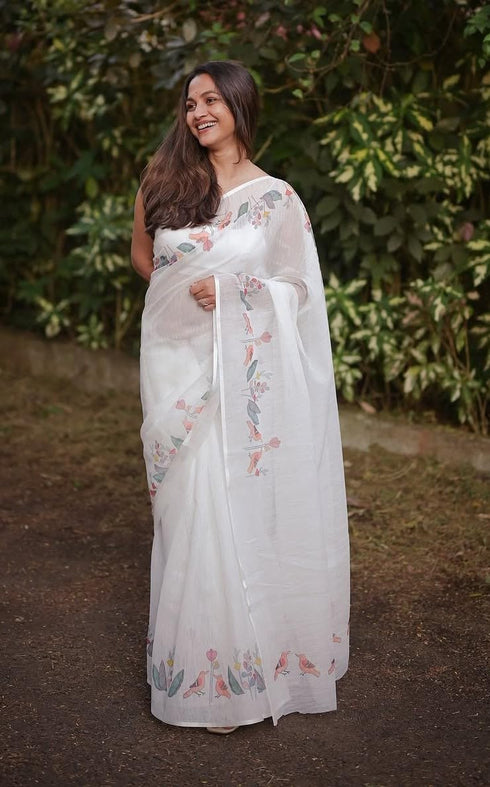 Vasthrlay Printed Nature Unstitched Kalamkari