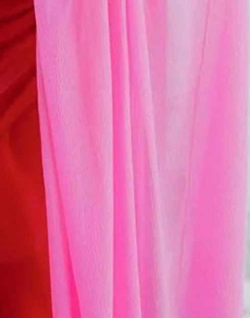 Vasthrlay Chanderi Printed Sky Saree