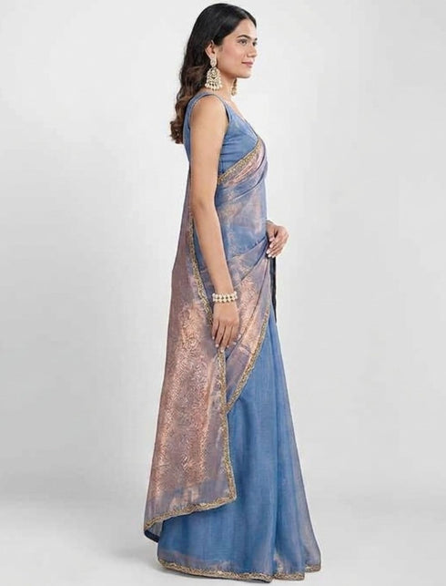 Vasthrlay Chiffon Embellished Ethnic Wear