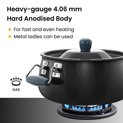 Hawkins Aluminium Futura 8 Litre Bigboy Polished Biryani Handi