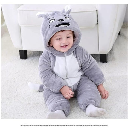 BRANDONN Unisex Baby Flannel Jumpsuit Pan