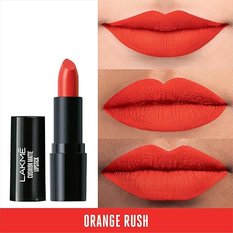 Lakme Cushion Matte Lipstick | Orange Rush