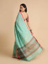Vasthrlay Handloom Embroidered Apricot Saree