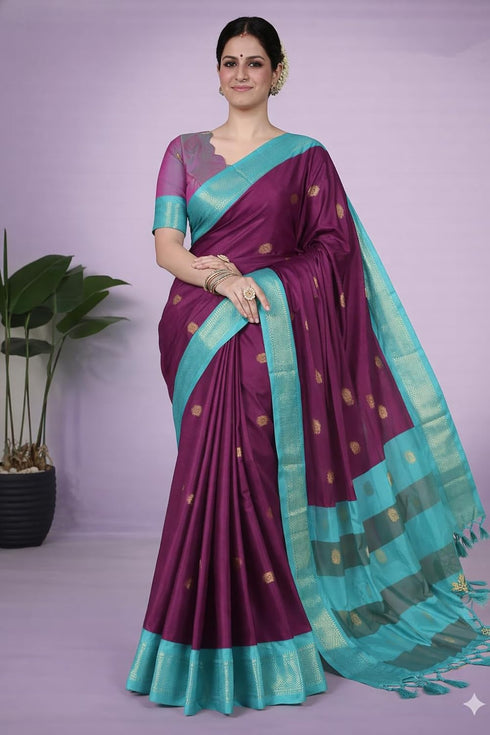 Vasthrlay Traditional Matching Unstitched Orangeblack