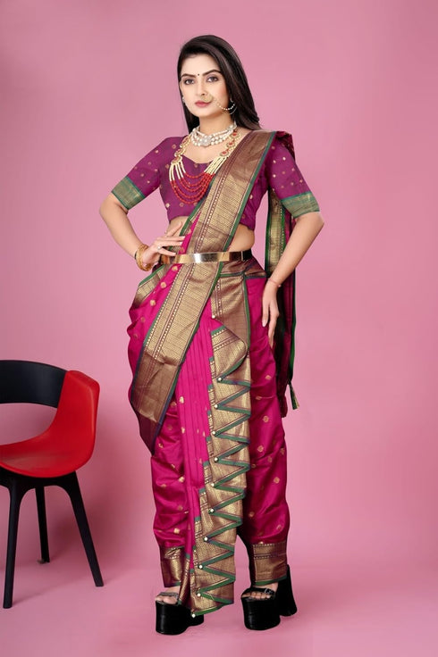 Vasthrlay Paithani Maharashtrian Contrast Traditional