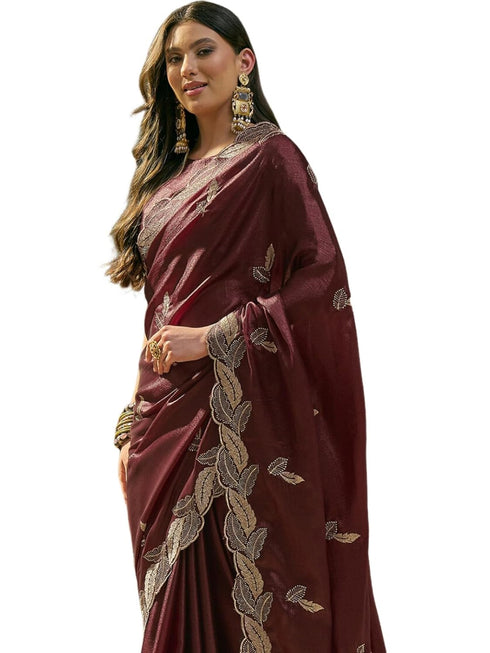 Vasthrlay Weaving Banarasi Teal Saree