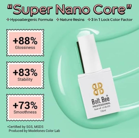 BOLT BEE Gel Nail Polish Kit Set - 6 Color