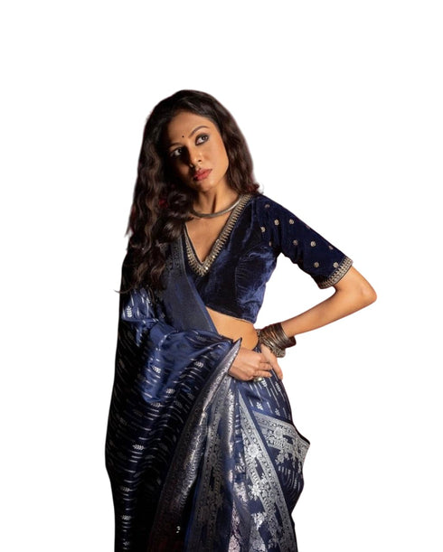 Vasthrlay Lavender Kanjivaram Saree