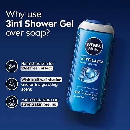 Nivea Men Vitality Fresh Shower Gel