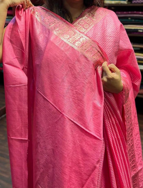 Vasthrlay Bhagalpuri Designer Unstitched Saree