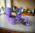 Stainless Steel Tea Cups with Diamond Pattern, 200 ml, Set of 6