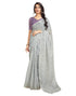 Vasthrlay Printed Striped Unstitched Peach Saree