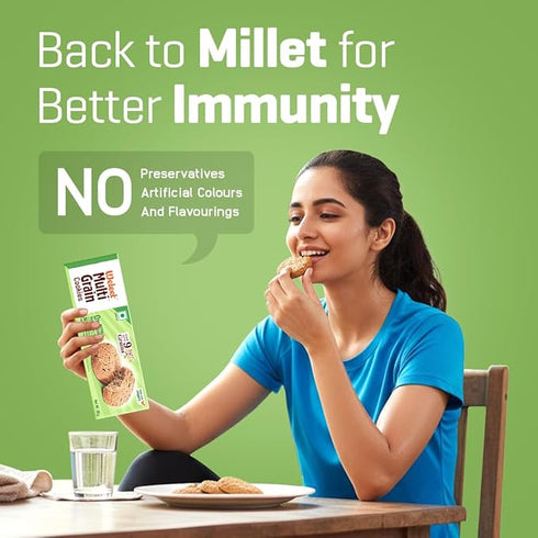 Weleet Multi Grain Millet Digestive Cookies 90gm