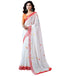 Vasthrlay Womens Printed Dark Dusty Green Saree With Unstitched Blouse Piece