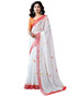 Vasthrlay Womens Printed Dark Dusty Green Saree With Unstitched Blouse Piece