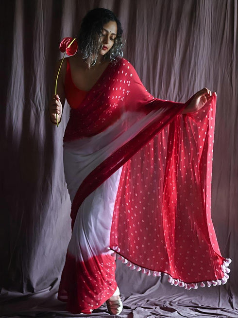 Vasthrlay Bandhani Tassels Lightweight Festive