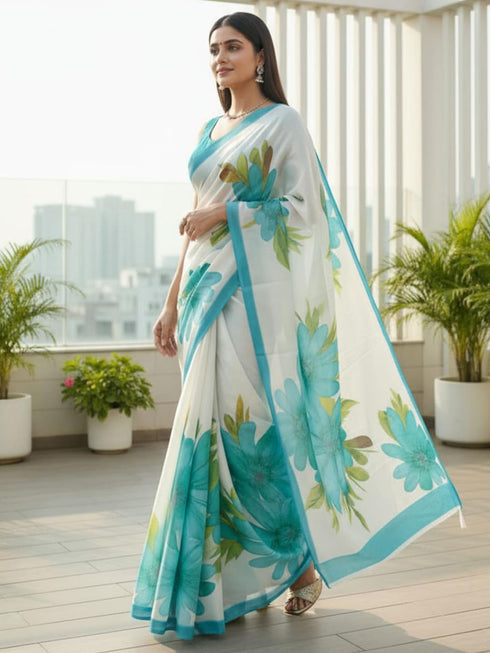 Vasthrlay Cotton Floral Lightweight Ethnic Wear