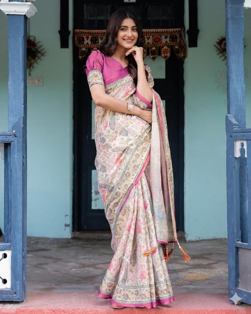 Vasthrlay Printed Handloom Unstitched