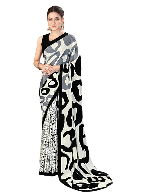 Vasthrlay Womens Printed Unstitched Mauve Saree