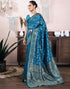 Vasthrlay Womens Banarasi Unstitched Olive Green Saree