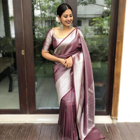 Vasthrlay Banarasi Unstitched Saree