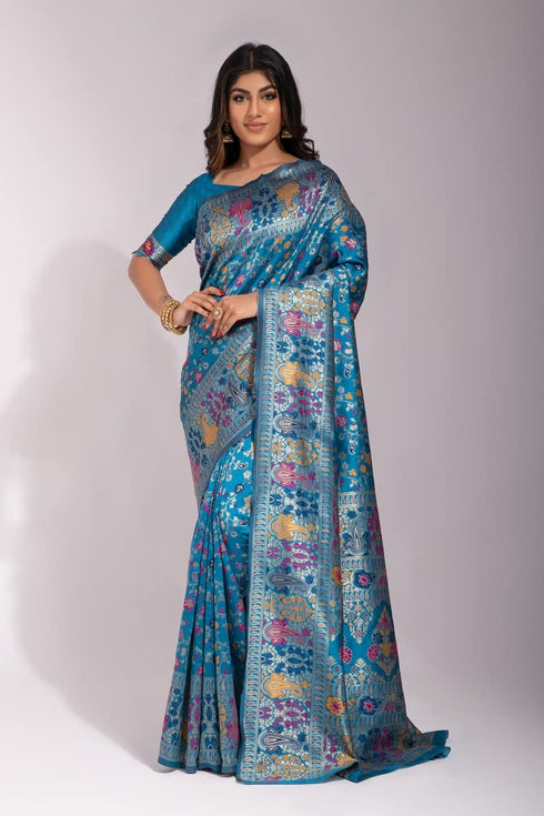Vasthrlay Banarasi Unstitched Saree