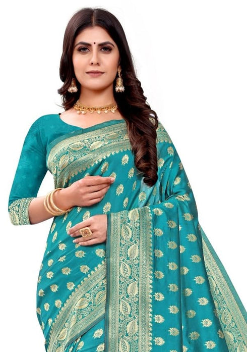 Vasthrlay Banarasi Kanjivaram Collections Pari S 1 Saree With Blouse Piece