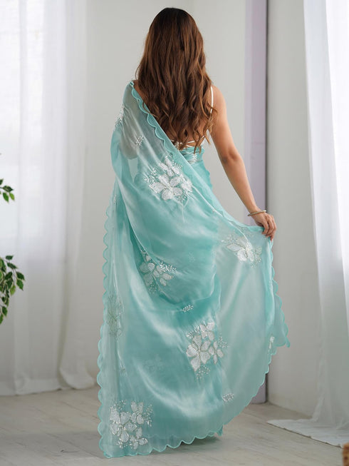 Vasthrlay Handcrafted Embroidered Contrast Rt Ethnic Wear
