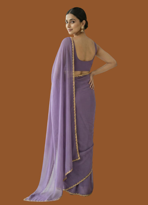 Vasthrlay Orange Decorative Unstitched Saree
