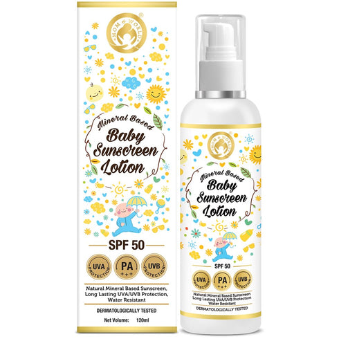 Mom & World Mineral Based Baby Sunscreen Lotion, Spf 50 Pa+++