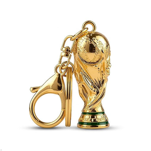 Gold Trophy Keychain Mini Football Cup Charm | Metal Key Ring