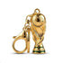 Gold Trophy Keychain Mini Football Cup Charm | Metal Key Ring