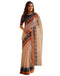 Vasthrlay Womens Printed Unstitched Peach Saree