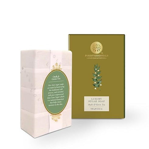 Forest Essentials Luxury Sugar Soap Oudh & Green Tea