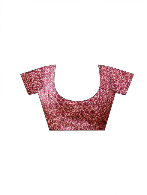 Vasthrlay Printed Weaving Maroon Saree