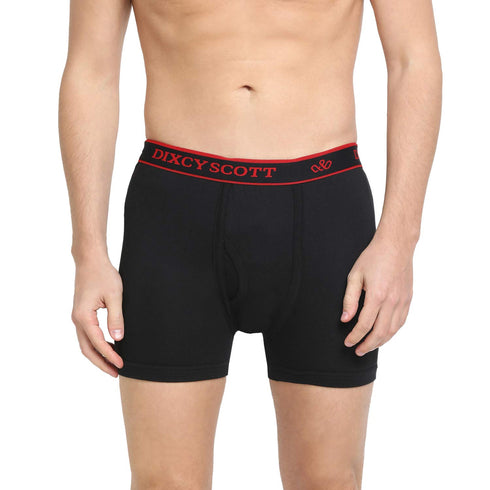 Dixcy Scott Cross Trunk | Long Leg Trunks for Men | 100% Combed Cotton | Soft, Sweat-Absorbent Waistband | C-Open Front Men's Underwear | Self-Hem Leg Grip Innerwear for Man | Pack of 5