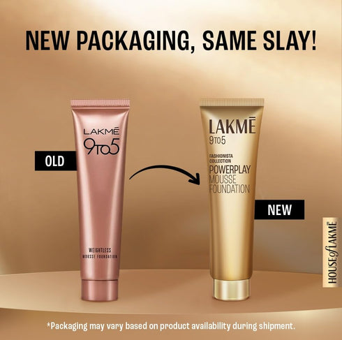Lakme 9To5 Weightless Mousse Foundation | Toffee