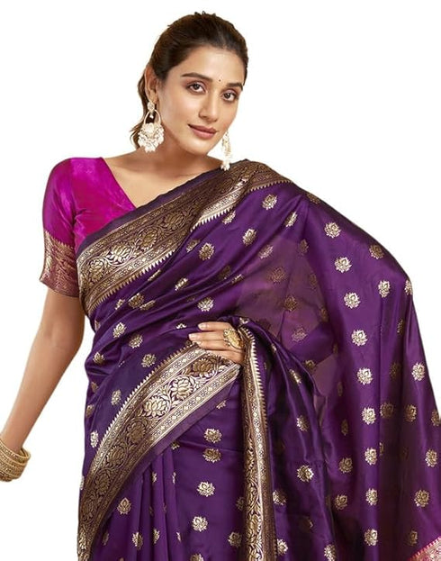 Vasthrlay Paithani Kanjivaram Unstitched Red Saree