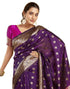 Vasthrlay Paithani Kanjivaram Unstitched Red Saree