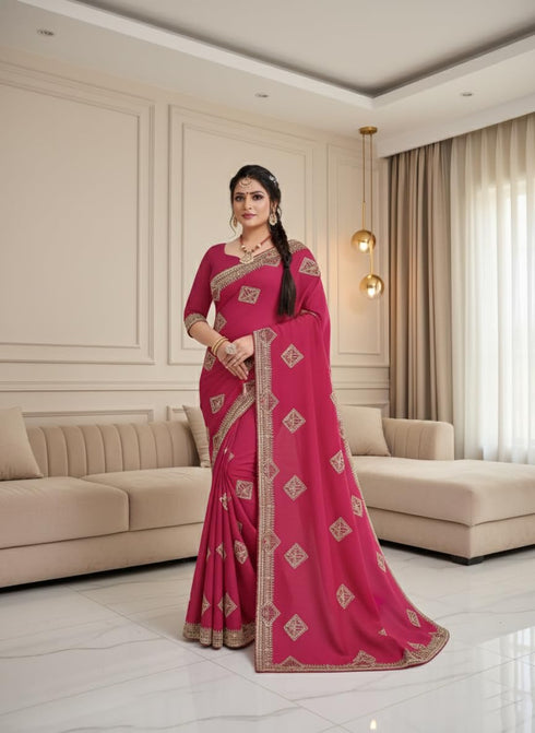 Vasthrlay Unstitched Material Az Ys Pintu Parent Pink Ethnic Wear