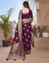 Vasthrlay Banarasi Kanjivaram Unstitched Pink Saree