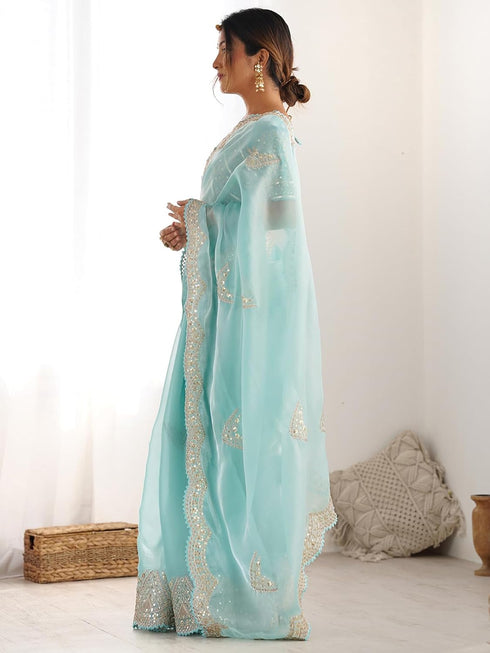 Vasthrlay Embroidered Black Saree