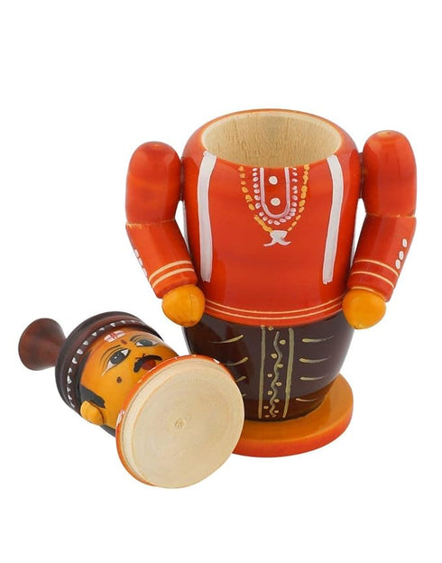 Anuradha Wooden Bride and Groom Showpiece Dolls