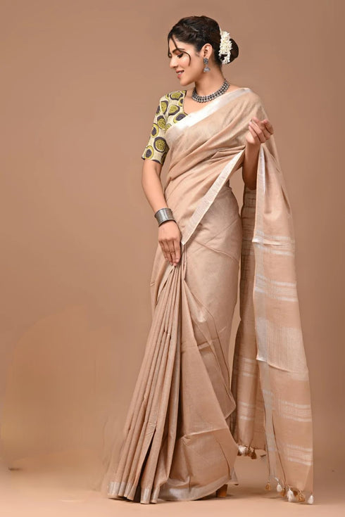 Vasthrlay Handwoven Unstitched Saree