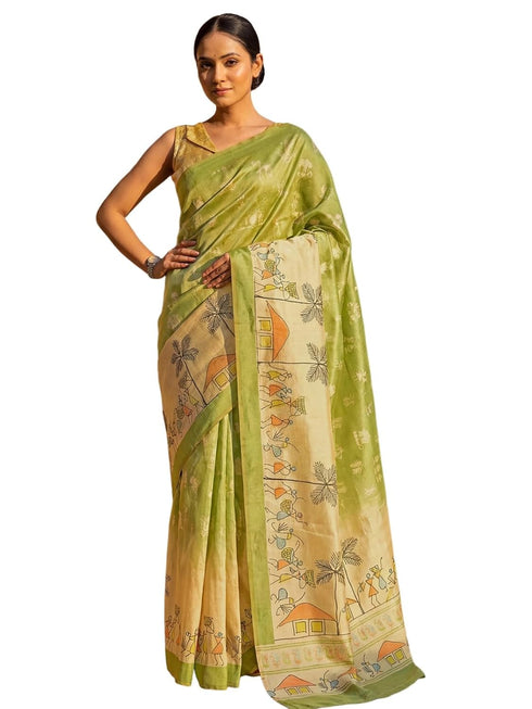 Vasthrlay Banglori Printed Dusty Saree