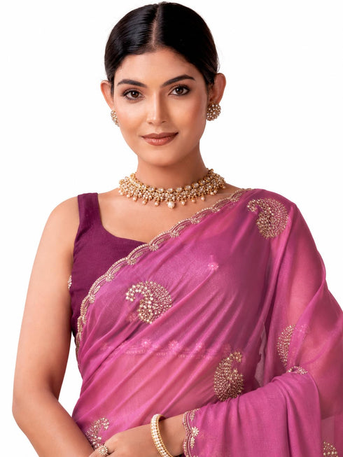 Vasthrlay Georgette Embroidery Unstitched