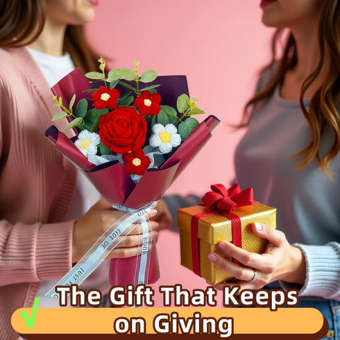 Zbdroxygen Crochet Flower Bouquet