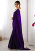 Vasthrlay Lavender Sequins Unstitched Saree